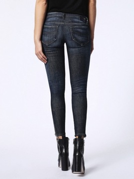 DIESEL SKINZEE LOW ZIP SPODNIE JEANSY SKINNY 26/30