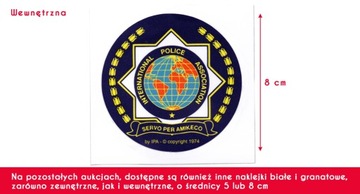 НАКЛЕЙКА IPA ПОЛИЦЕЙСКАЯ АВТОМОБИЛЬ, диаметр 8 см, внутренняя