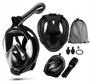 МАСКА ПОЛНОЛИЦЕВАЯ ДЛЯ ДАЙВИНГА для подводного плавания, СКЛАДНАЯ, размер S/M, НЕ ЗАТУПАЕТСЯ.