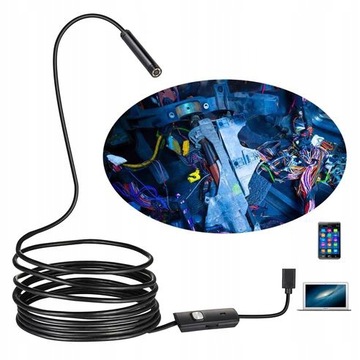 Камера для осмотра эндоскопа 5M 8LED для ПК с ОС Android ТЕЛЕФОН 3IN1 FullHD 1080P