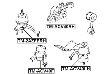 ПОДУШКА ДВИГАТЕЛЯ FEBEST ЛЕВАЯ TOYOTA CAMRY JPP ACV30 MCV3