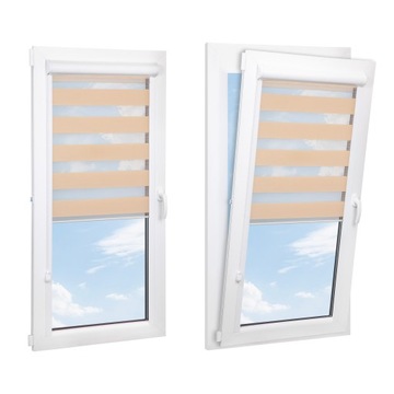 ROLETY DZIEŃ NOC W ALUMINIOWEJ KASECIE Z PROWADNICAMI NA WYMIAR KOLORY