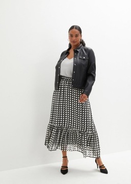 AA110 ЖЕНСКАЯ КЛАССИЧЕСКАЯ ЮБКА С УЗОРОМ BONPRIX 44 ЧЕРНАЯ