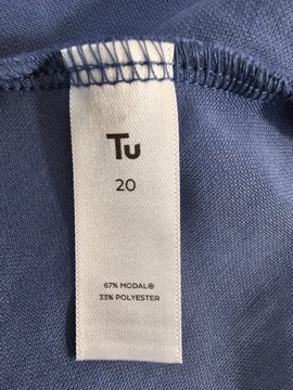 Tu bluzka t-shirt niebieska maxi 48