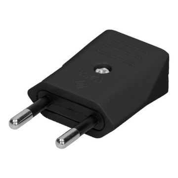 Wtyczka płaska prosta MINI 10A czarna IP20 1374/B