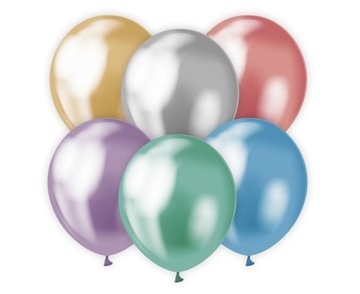 Balony lateksowe platynowe kolorowe Urodziny 7szt
