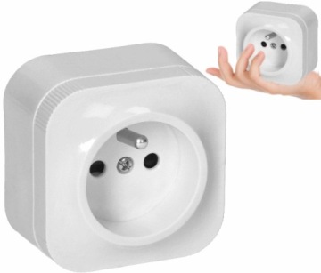 Gniazdo Elektryczne ścienne ToDo 2P+Z IP20 Orno białe OR-OE-7205/W