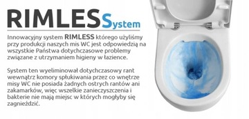 ZESTAW MISA WC RIMLESS CZARNA MAT STELAŻ PRZYCISK
