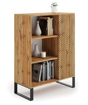 Szafka FondiKOBI dąb craft jodełka Komoda Regał styl loft industrialny