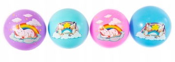 РЕЗИНОВЫЙ МЯЧ ЕДИНОРОГ 23см РАЗНЫХ ЦВЕТОВ