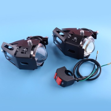 Передние светодиодные прожекторы с ангельскими глазками для мотоцикла