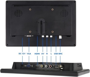 10,1-ДЮЙМОВЫЙ HD LED МОНИТОР АВТОМОБИЛЬНЫЙ КОМПЬЮТЕРНЫЙ МОНИТОР HDMI/VGA/BNC/AV/DE