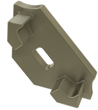 Боковая заглушка для угловых профилей под 45 градусов, тип C - Inox с отверстием