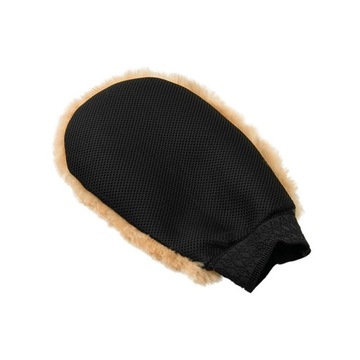 Rękawica z OWCZEJ WEŁNY do mycia polerowania samochodu auta PROFESJONALNA