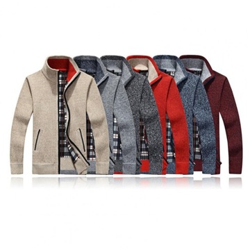 Мужское пальто сплошного цвета на молнии осень-зима свободное St