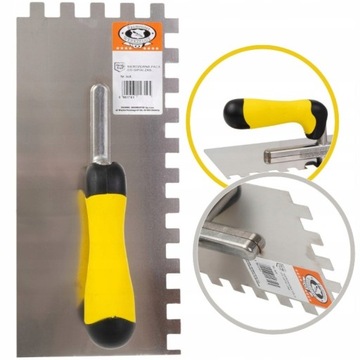 OLEJNIK PACA ZĘBATA 280x130MM Z ZĘBEM 10x10MM UCHWYT DWUKOMPONENTOWY ŻÓŁTY