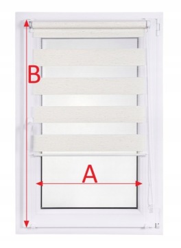 Рулонная штора «день/ночь» на заказ с натяжителем, 39х150 см.