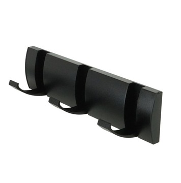 Wieszak z 3 haczykami, składany, czarny, loft