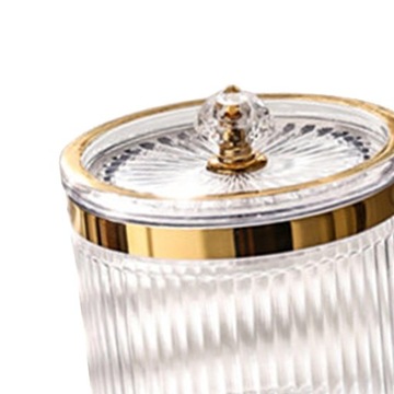 Банка-держатель для ватных палочек для макияжа с крышкой для