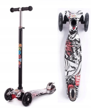 HULAJNOGA BALANSOWA TRÓJKOŁOWA LED GRAFFITI 40 KG