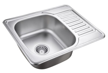 ZLEWOZMYWAK ZLEW STALOWY GŁADKI JEDNOKOMOROWY MATOWY ZACZAPY SYFON