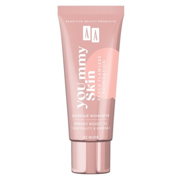 AA YOU.mmy Skin Peach Flawless Foundation podkład mineralny 02 Nude 30m P1