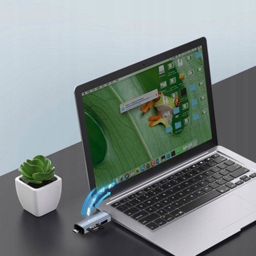 Адаптер USB + USB-C Устройство чтения карт SD + microSD