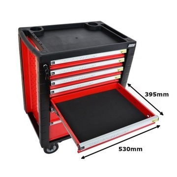 Инструментальный шкаф с оборудованием мастерской, 334 инструмента. FR4064 красный