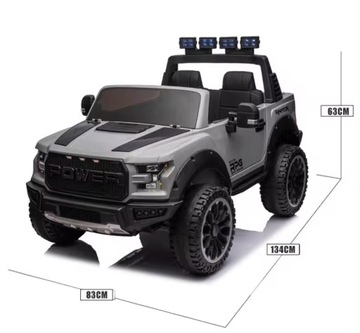 JEEP RAPTOR F150 4x4 АВТОМОБИЛЬ С АККУМУЛЯТОРОМ 12 Ач, КОЛЕСА С УПРАВЛЕНИЕМ КОЖЕЙ EVA, 4 двигателя