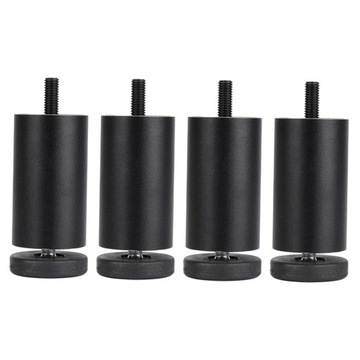4x Wymienne nóżki do sofy do stolika kawowego, czarne 10 cm