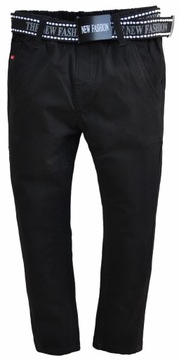 FROG Узкие строгие брюки-чинос черного цвета (110 116 122 128 140 146), размер 98/104