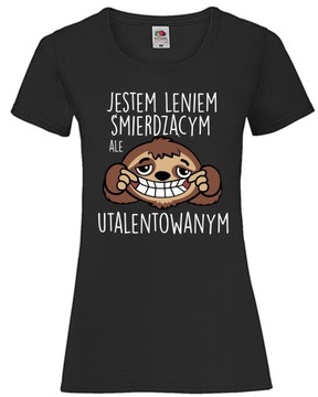 Koszulka LENIWIEC utalentowany Prezent KD38B r. XS