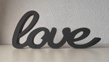 любовная надпись, объемные буквы в сочетании для стены или полки