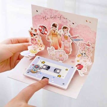 Открытка с записью голоса для мамы в стиле Е