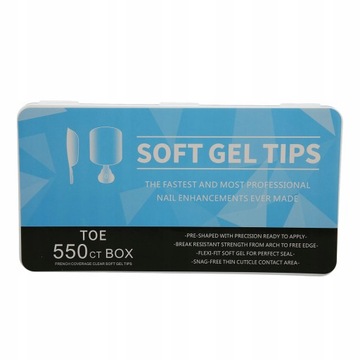 500 шт., пресс для ногтей на ногах, ложные кончики