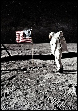 Plakat astronauta na księżycu - format 70 x 100 cm