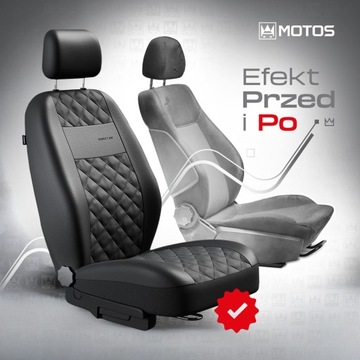 Pokrowce uniwersalne AUTODEKOR Perfect Line czarne wykończenie