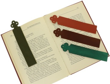 Закладка кожаная, кожа ТЕМНО-СИНЯЯ PL