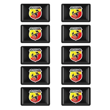 LOGO Emblemat 3D ABARTH wnętrze kierownica 18x11