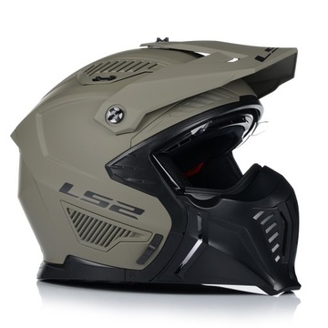 МОТОЦИКЛЬНЫЙ ШЛЕМ 4в1 LS2 OF606 ПЕСОК СЪЕМНЫЙ ВИЗОР + 2x СТЕКЛА M