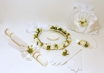 набор, набор для причастия, венок, сумка