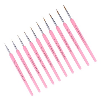 PĘDZEL OKRĄGŁY DO MALOWANIA Drobnych szczegółów MINIATURA TWARZY 6 SZT