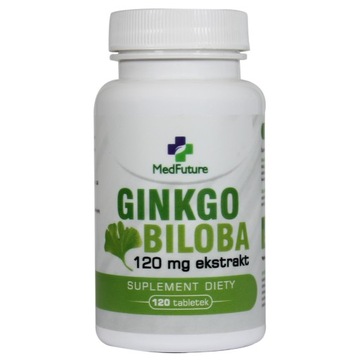 GINKGO BILOBA Ekstrakt 120 mg miłorząb japoński DOBRA PAMIĘĆ, KONCENTRACJA