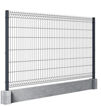 ogrodzenie panelowe panel systemowy ral podmurówka betonowa 1,19m+20cm 6005