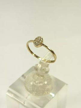 КРАСИВОЕ ЗОЛОТОЕ КОЛЬЦО С ЦИРКОНИЕМ 333 R13 0.72G