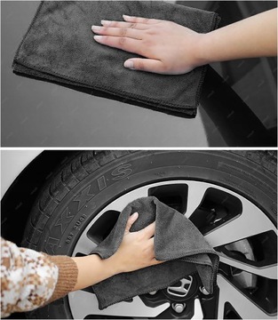 5X ПОЛОТЕНЦЕ ИЗ МИКРОФИБРЫ ДЛЯ МЫТЬЯ И СУШКИ АВТОМОБИЛЕЙ 300г 30см ЧЕРНЫЕ