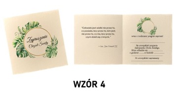 ZAPROSZENIE NA CHRZEST ŚWIĘTY WYKROPKOWANE EKSPRES