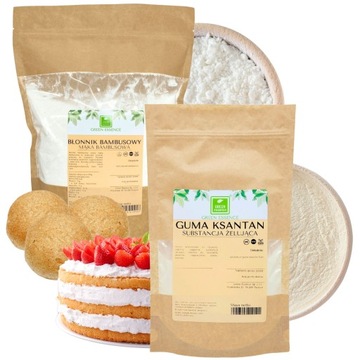 KETO Chleb Mąka Bambusowa BF200 500g + Ksantanowa 100g do chleba i wypieków