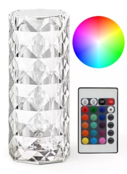 КРИСТАЛЛ СВЕТОДИОДНАЯ RGB ЛАМПА СИЯЮЩАЯ РОЗА ПУЛЬТ ДИСТАНЦИОННОГО УПРАВЛЕНИЯ USB-C СЕНСОРНЫЙ, 16 ЦВЕТОВ