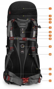 РЮКЗАК CAMPUS FALCON ПОХОДНЫЙ 65Л+10 РАСПРОДАЖА!